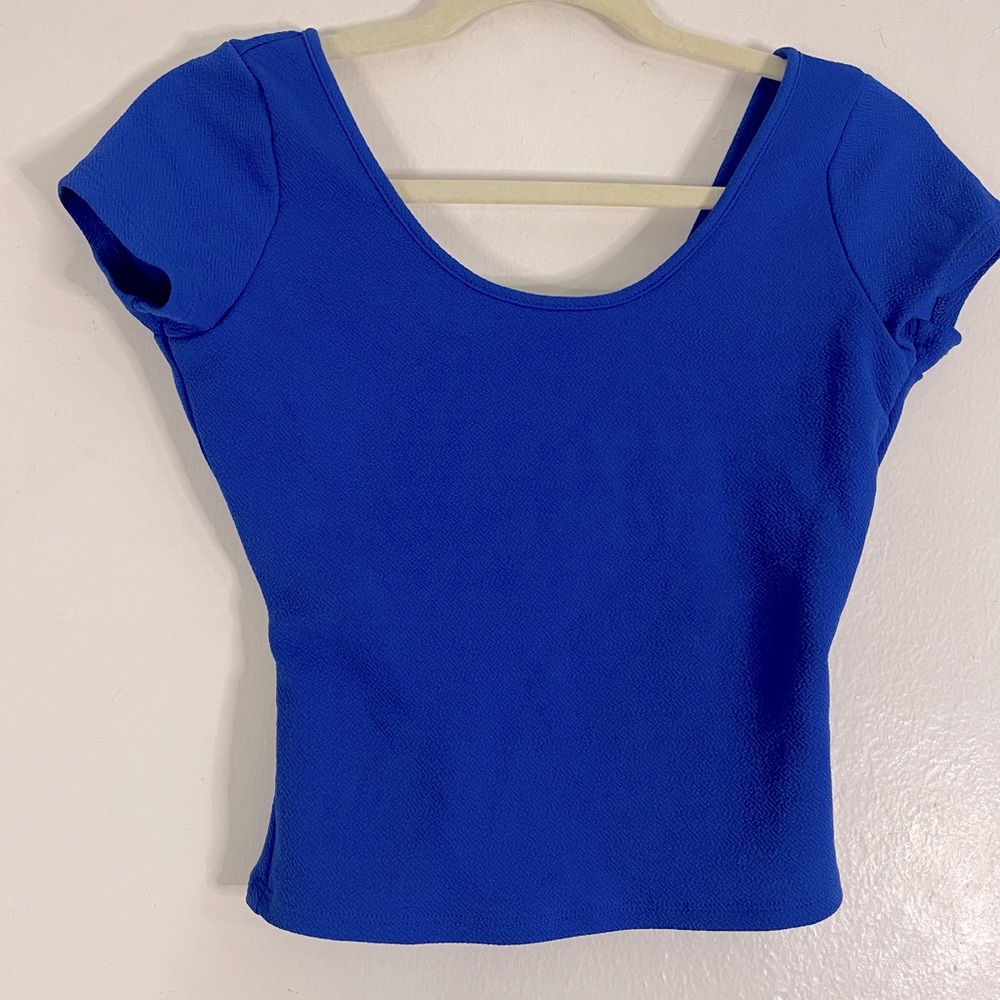 Blue Crop Top